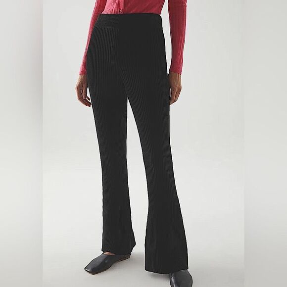 COS Organic Cotton Ribbed Flared Pants NWT - Picture 1 of 11